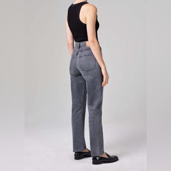CITIZENS OF HUMANITY Sabine High Rise Straight Jeans Black Gray Premium Vintage - Picture 4 of 11